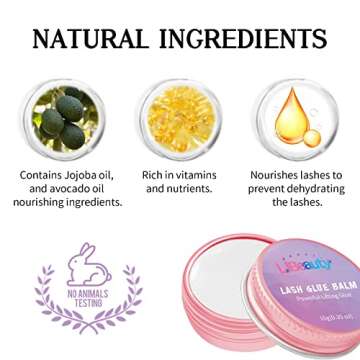 Libeauty Lash Lift Glue Balm Lash Lift Adhesive Strong Sticky Fruit Flavor Eyelash & Eyebrow Perm Glue Balm Brow Lamination Gel