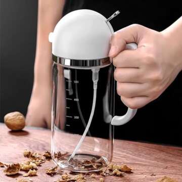 CXINYI - 16oz/470ml Olive Oil Dispenser for Kitchen - 2 in 1 Olive Oil Sprayer for Cooking, Air Fryer, and Salad, Dark (Kitchen Gadget)