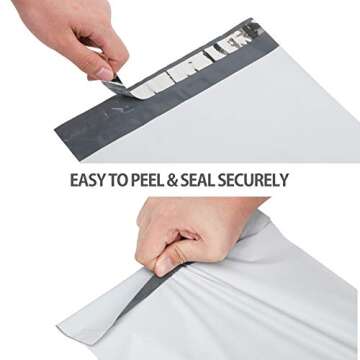 100 Pack Poly Mailers 10x13, White Self Sealing Shipping Bags, 2.5 Mil Thick Mailing Envelopes, Packing Bag for Small Business