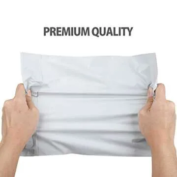 100 Pack Poly Mailers 10x13, White Self Sealing Shipping Bags, 2.5 Mil Thick Mailing Envelopes, Packing Bag for Small Business