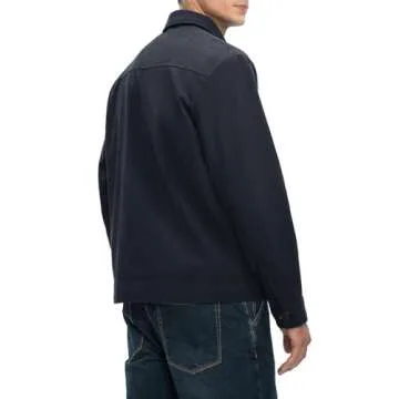 Rdruko Men's Cotton Lightweight Jackets Casual Stylish Full Zip Up Vintage Corduroy Jacket with Zip Pockets Navy Blue S