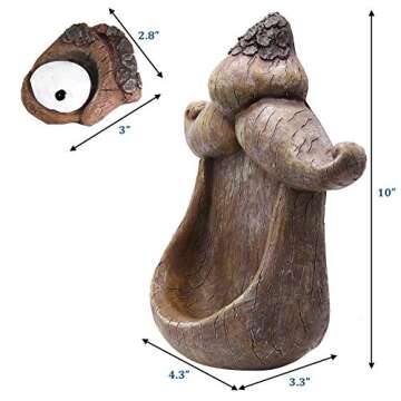 Juegoal Bird Feeder Tree Face Decor Outdoor, Fun Old Man Tree Sculpture Yard Art Garden Decoration