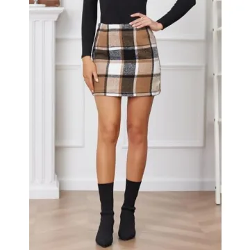 Plaid Mini Skirt - IDEALSANXUN Stylish Winter Wear
