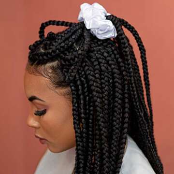 HARLOW Designer Silk Scrunchies for hair, Big Scrunchies Satin Packs for VSCO stuff, Hair Scrunchies - 6 Pack (Neutral Silk)