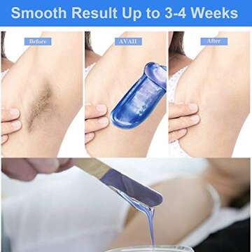 Wax Beans, AVAII Hard Wax Beans(453g/16oz), Painless Hair Removal for Coarse Hair Refill Waxing Beads for Underarms, Leg, Chest, Brazilian Bikini, Perfect for Any Wax Warmer.