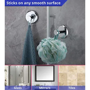 HOME SO Suction Cup Hooks for Bathroom and Kitchen