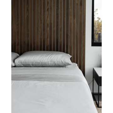 Cozy Earth Luxury Bed Sheet Set - 100% Viscose from Bamboo Fabric, Ultra-Soft & Breathable, Fits Reg...