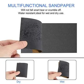Versatile Waterproof Sandpaper Sheets Assorted Grit Pack 400-1500