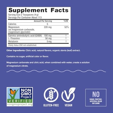 Natural Vitality Calm Sleep, Magnesium & Melatonin Drink Mix