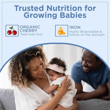 Wellements Organic Iron Drops - Cherry Flavor for Kids