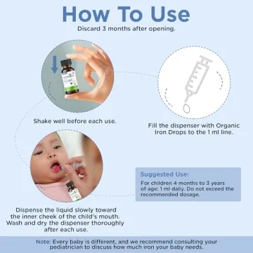 Wellements Organic Iron Drops - Cherry Flavor for Kids