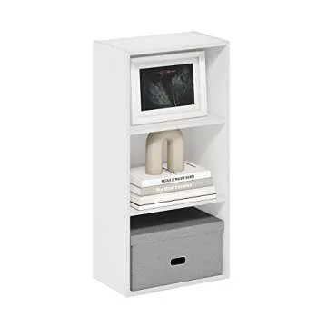 Furinno Luder 3-Tier Open Shelf Bookcase in White