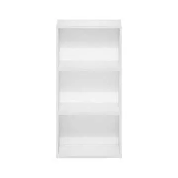 Furinno Luder 3-Tier Open Shelf Bookcase in White