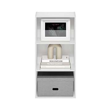 Furinno Luder 3-Tier Open Shelf Bookcase in White