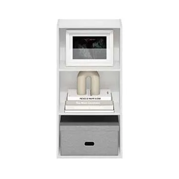 Furinno Luder 3-Tier Open Shelf Bookcase in White