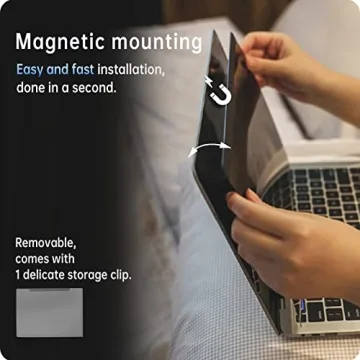 Peslv Magnetic Privacy Screen for Macbook 12 Inch (2012-2017), Removable Anti Blue Light Glare Filte...