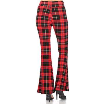 Women's Flared Casual, Work, Lounge Palazzo Pants-Wide Leg-PZA-S650-M