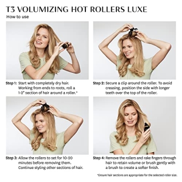 T3 Hot Rollers for Volume & Shine - Premium Hair Curlers
