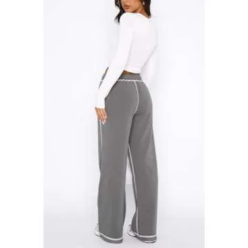 Comfortable Wide Leg Joggers for Women with Pockets