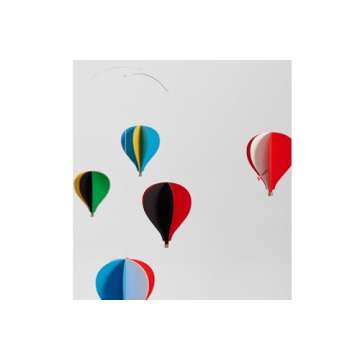 Flensted Mobiles 5 Balloon Hanging Nursery Mobile - 26 Inches - Premium-Grade Cardstock