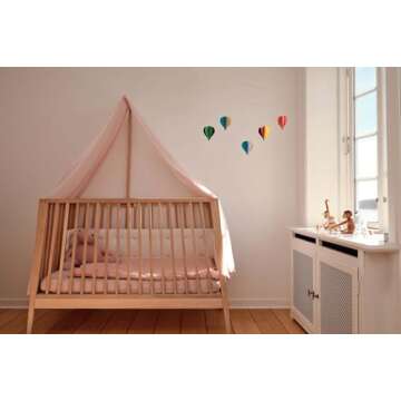 Flensted Mobiles 5 Balloon Hanging Nursery Mobile - 26 Inches - Premium-Grade Cardstock