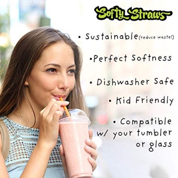 Softy Silicone Straws - Eco-Friendly, Safe & Durable
