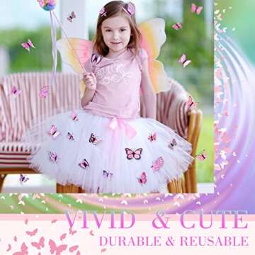 24 Pieces Blue Butterfly Hair Clips Small Realistic Colorful Handmade 90s Blue Butterfly Hair Clips Barrette Accessories for Women(Pink)