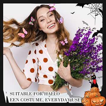 24 Pieces Blue Butterfly Hair Clips Small Realistic Colorful Handmade 90s Blue Butterfly Hair Clips Barrette Accessories for Women(Pink)