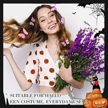 24 Pieces Blue Butterfly Hair Clips Small Realistic Colorful Handmade 90s Blue Butterfly Hair Clips Barrette Accessories for Women(Pink)