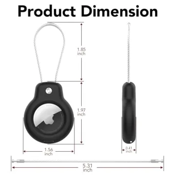 SPGUARD Airtag Holder for Apple AirTag Secure Holder with Wire Cable