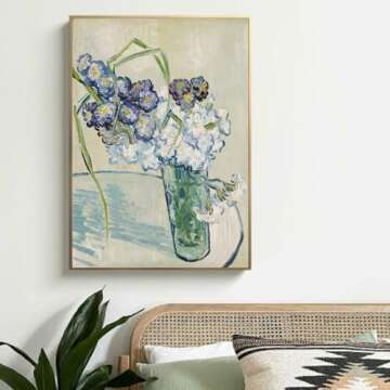 Vincent Van Gogh Floral Wall Art - Elegant Living Room Decor