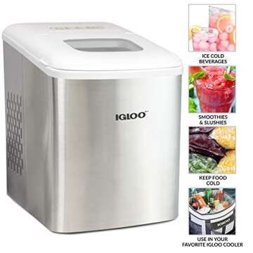 Igloo Stainless Steel Ice Maker - Fast & Convenient Ice Solution