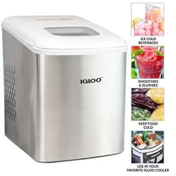 Igloo Stainless Steel Ice Maker - Fast & Convenient Ice Solution