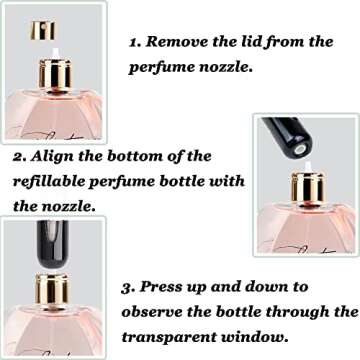 Ryanste 4 Pcs Refillable Travel Perfume Bottle, 5 ml Mini Perfume Refillable Bottle Portable Travel Fragrance Atomizer for Outdoor Travel (Black + Silver)