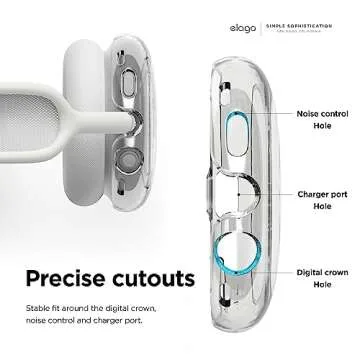 elago Clear Case Compatible with AirPods Max Case Cover - Transparent Shockproof, Anti-Scratch, Anti-dust [Crystal Clear]