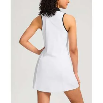 Soothfeel Golf Dress for Women Tennis Dresses with Shorts Pockets Sleeveless Sport Active Workout At...