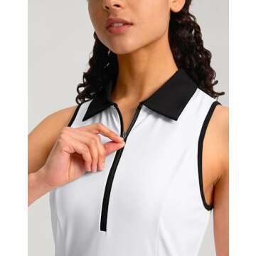 Soothfeel Golf Dress for Women Tennis Dresses with Shorts Pockets Sleeveless Sport Active Workout Athletic Dress (White#Black,L)