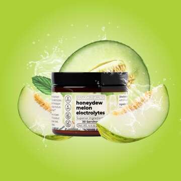 Santa Cruz Paleo Electrolyte Powder Honeydew Melon - Himalayan & Sea Salt, Magnesium, Potassium, Sug...