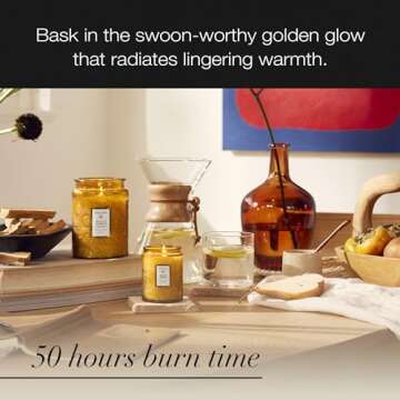 Voluspa Baltic Amber Candle with 50 Hour Burn Time