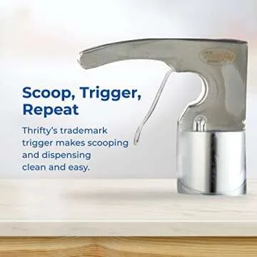 Thrifty Old Time Ice Cream Scooper Rite Aid | Original Stainless Steel Scoop | Cylinder Ice Cream Scoop with Trigger | Commercial Grade Stainless Steel Ice Cream Scoop