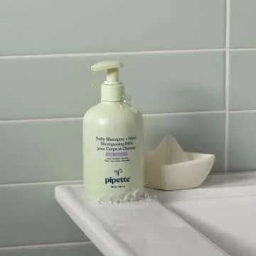 Pipette Baby Shampoo and Body Wash - Fragrance Free, Tear-Free Bath Time, Hypoallergenic, Moisturizi...