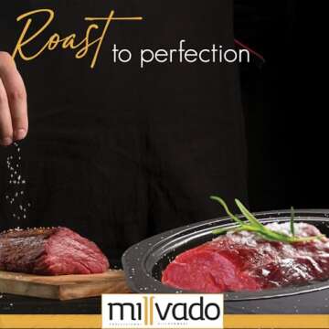 Millvado Roasting Pan with Lid for Healthy Cooking