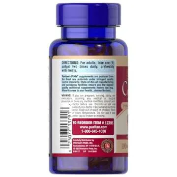 Puritan's Pride Triple Strength Cranberry Fruit Concentrate 12,600 Mg, Supports Urinary and Bladder Health, 100 Count