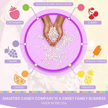 Smarties Candy Rolls Original Flavor Bulk Gluten Free & Vegan Delight | Classic Sweetness from Family Owned Since 1949 | Peanut Free Dairy Free & Allergen Free | Perfect Halloween Treat - 2 Pound Bag