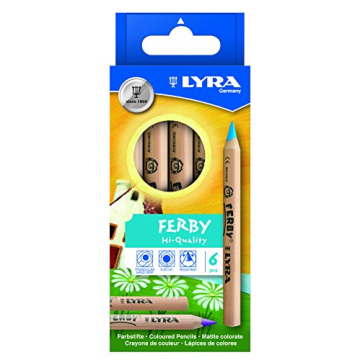 Lyra Ferby Natural Colouring Pencils Box of 6 Eco-Friendly Art Supplies