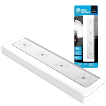 Brilliant Evolution Wireless Ultra Thin LED Light Bar - Battery Operated Lights for Kitchen Under Ca...