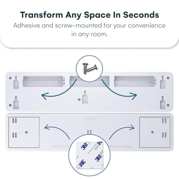 Brilliant Evolution Wireless Ultra Thin LED Light Bar - Battery Operated Lights for Kitchen Under Cabinet, Closet, and Counter Lighting - Stick On Push Light, 65 Lumens, Warm White - 8.5x2x1-Inch