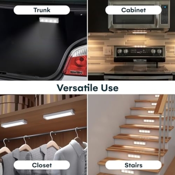 Brilliant Evolution Wireless Ultra Thin LED Light Bar - Battery Operated Lights for Kitchen Under Cabinet, Closet, and Counter Lighting - Stick On Push Light, 65 Lumens, Warm White - 8.5x2x1-Inch