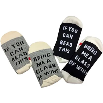 Wine Lovers Gift Basket Box with Bring Me Some Wine Socks Wine Glass and Bottle Tote