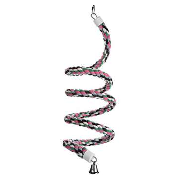 Aigou® Bird Spiral Rope Perch - Durable Climbing & Swing Toy for Parrots